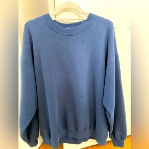 LEE Vintage Heavyweight Blank Blue Crewneck